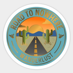 Road To Nowhere Desert Badge Sticker